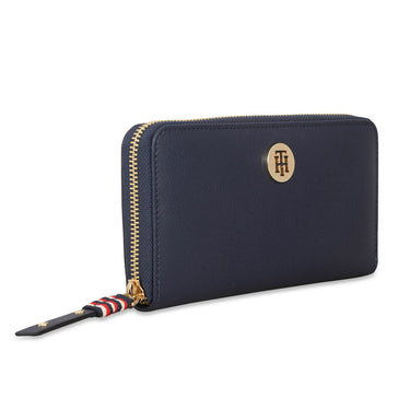Tommy Hilfiger Canmore Womens Leather Zip Around Wallet navy