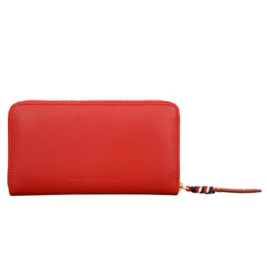 Tommy Hilfiger Canmore Womens Leather Zip Around Wallet red