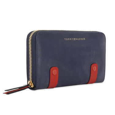 Tommy Hilfiger Omaha Womens Genuine Leather Wallet Navy