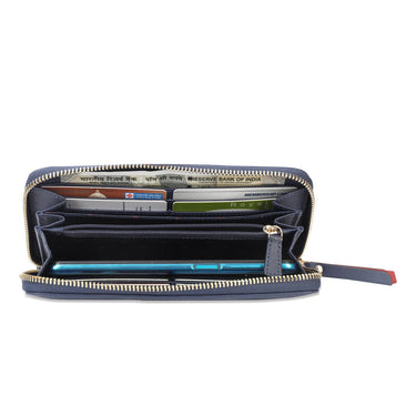 Tommy Hilfiger Omaha Womens Genuine Leather Wallet Navy