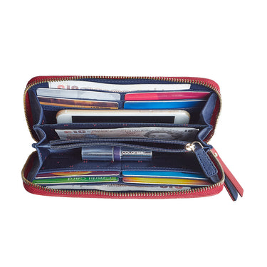 Tommy Hilfiger Omaha Womens Genuine Leather Wallet Red