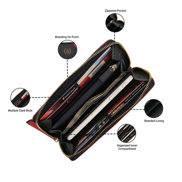 Tommy Hilfiger Kyoto Womens Leather Wallet Red