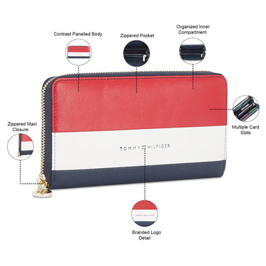 Tommy Hilfiger Ohio Womens Leather Wallet Red