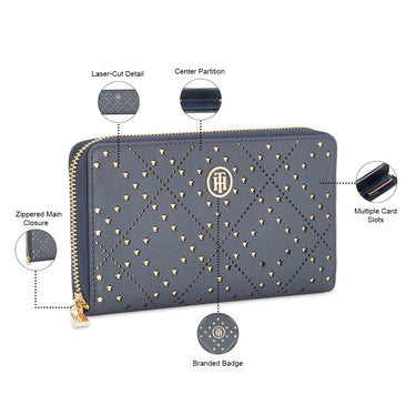 Tommy Hilfiger Almora Womens Leather Wallet Navy