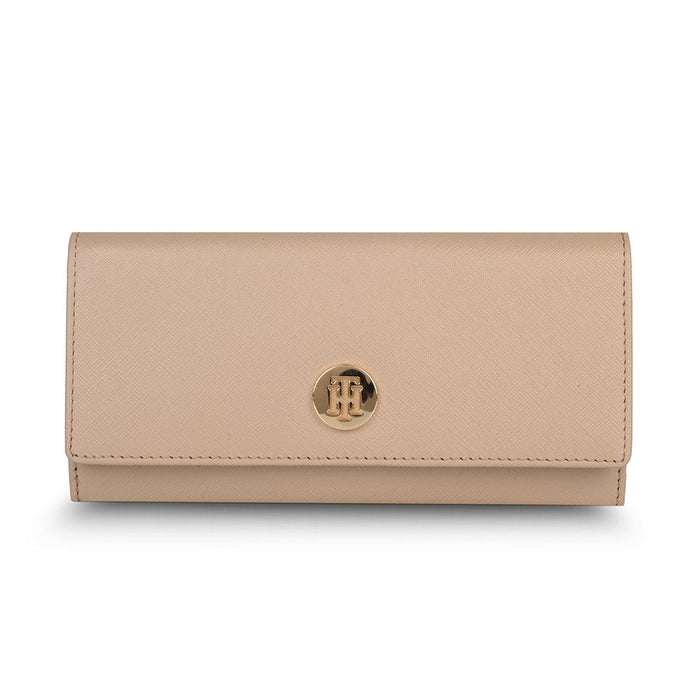 Tommy Hilfiger Roman Womens Leather Wallet Navy Beige