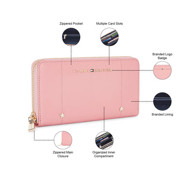 Tommy Hilfiger Kyro Womens Leather Wallet pink
