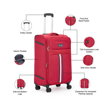 Tommy Hilfiger California Plus Soft Luggage Red