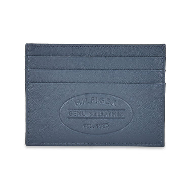 Tommy Hilfiger Combo Gift set - Leather Global Coin Wallet + Card Holder + Key Fob With Plain Line On Front Navy Color