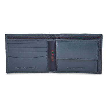 Tommy Hilfiger Combo Gift set - Leather Global Coin Wallet + Card Holder + Key Fob Navy Color