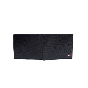 Tommy Hilfiger Combo Gift set - Black Leather  Global Coin Wallet + Black and Tan Reversible leather Belt X-large Size