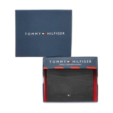 Tommy Hilfiger Jack Mens Leather Card Holder Black