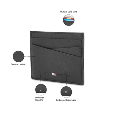 Tommy Hilfiger Jack Mens Leather Card Holder Black