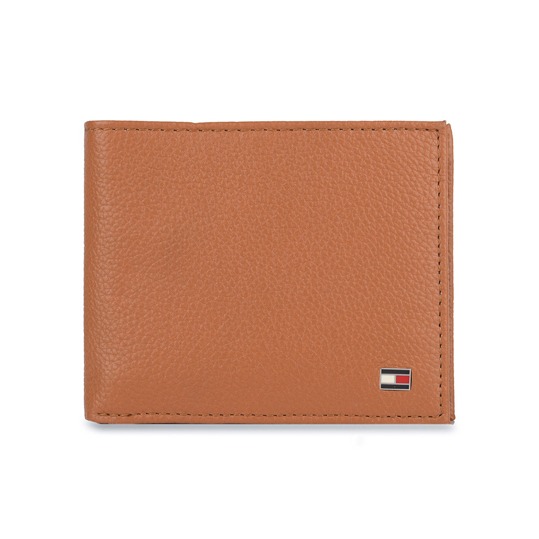 Tommy Hilfiger Felix Mens Leather Global Coin Wallet Tan