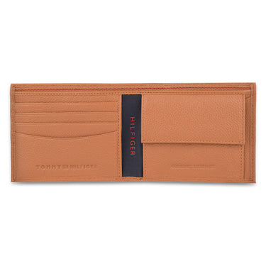 Tommy Hilfiger Felix Mens Leather Global Coin Wallet Tan