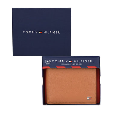 Tommy Hilfiger Felix Mens Leather Global Coin Wallet Tan