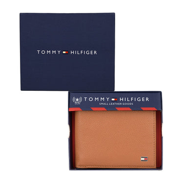 Tommy Hilfiger Felix Mens Leather Global Coin Wallet Tan