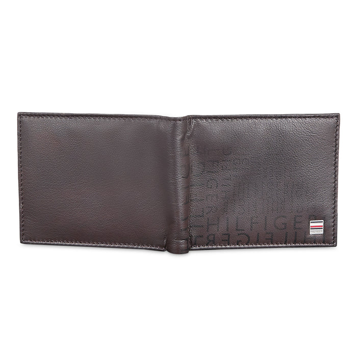 Tommy Hilfiger Salween Mens Leather Global Coin Wallet Brown