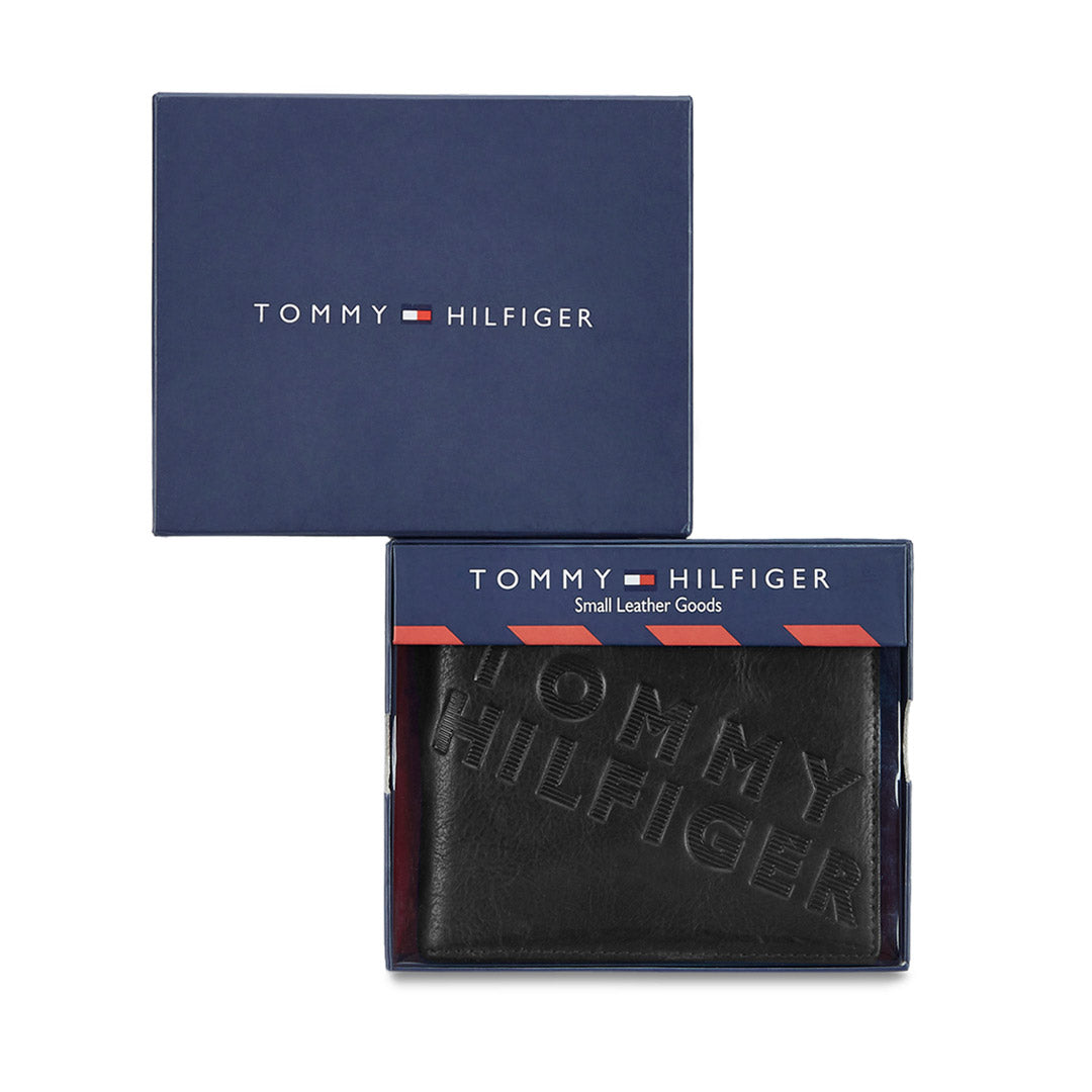 Tommy Hilfiger Oliver Mens Leather Global Coin Wallet Black