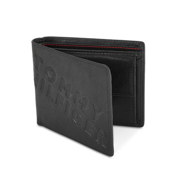 Tommy Hilfiger Oliver Mens Leather Global Coin Wallet Navy