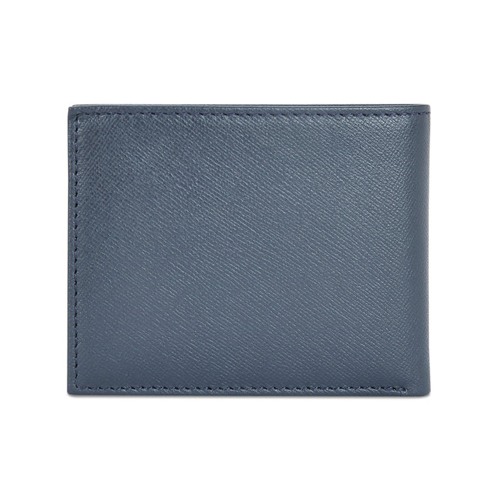 Tommy Hilfiger Sawyer Mens Leather Global Coin Wallet Navy