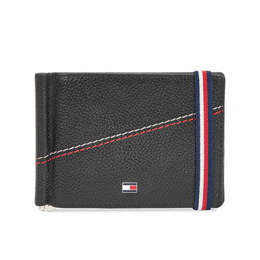 Tommy Hilfiger Adriel Mens Leather Moneyclip wallet Black