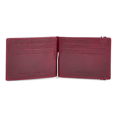 Tommy Hilfiger Adriel Men Leather Moneyclip Burgundy