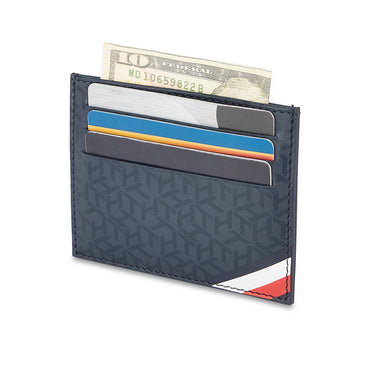Tommy Hilfiger Kadence Mens Leather Card Holder Navy