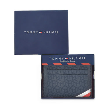 Tommy Hilfiger Kadence Mens Leather Card Holder Navy