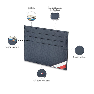 Tommy Hilfiger Kadence Mens Leather Card Holder Navy