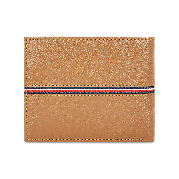 Tommy Hilfiger Yukon Mens Leather Global Coin Wallet tan