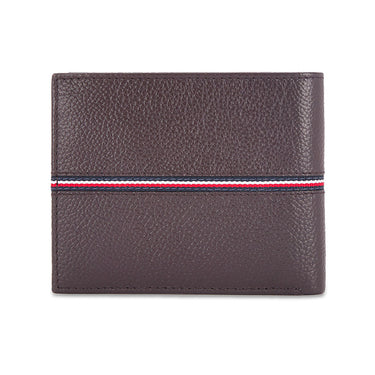 Tommy Hilfiger Yukon Mens Leather Global Coin Wallet Brown