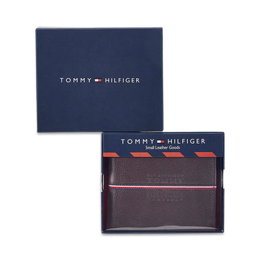 Tommy Hilfiger Yukon Mens Leather Global Coin Wallet Brown