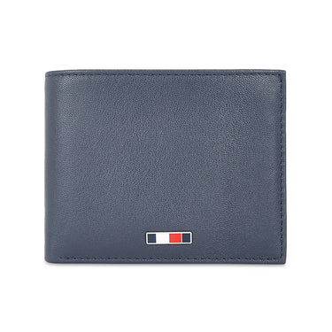 Tommy Hilfiger Vilyuy Men Leather Passcase Wallet navy