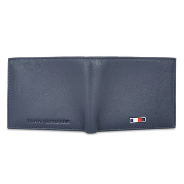 Tommy Hilfiger Vilyuy Men Leather Passcase Wallet navy