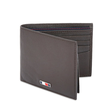 Tommy Hilfiger Vilyuy Men Leather Passcase Wallet Brown