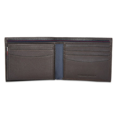 Tommy Hilfiger Vilyuy Men Leather Passcase Wallet Brown