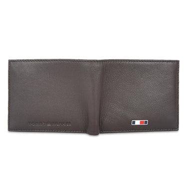 Tommy Hilfiger Vilyuy Men Leather Passcase Wallet Brown
