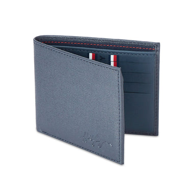 Tommy Hilfiger Ethan Men Leather Slimfold Wallet Navy