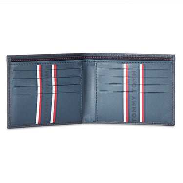 Tommy Hilfiger Ethan Men Leather Slimfold Wallet Navy