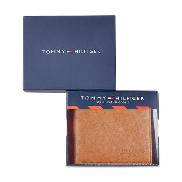 Tommy Hilfiger Ethan Men Leather Slimfold Wallet tan