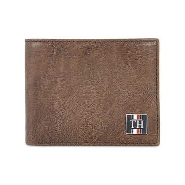 Tommy Hilfiger Joseph Mens Leather Slimfold Wallet Brown