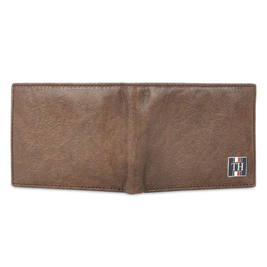 Tommy Hilfiger Joseph Mens Leather Slimfold Wallet Brown