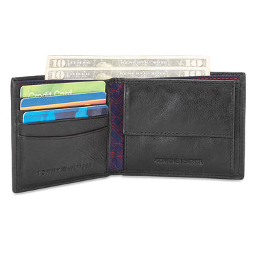 Tommy Hilfiger Joseph Mens Leather Slimfold Wallet Black