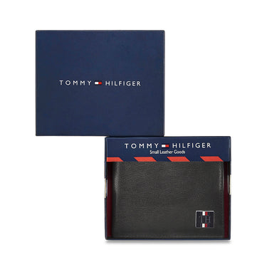 Tommy Hilfiger Joseph Mens Leather Slimfold Wallet Black