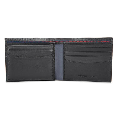 Tommy Hilfiger Vilyuy Men Leather Passcase Wallet Black
