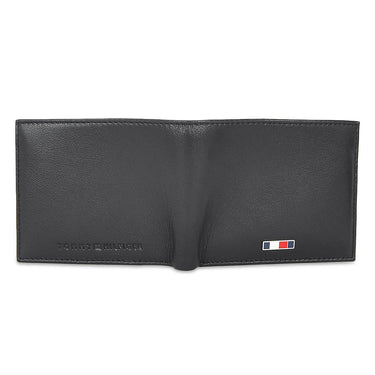 Tommy Hilfiger Vilyuy Men Leather Passcase Wallet Black