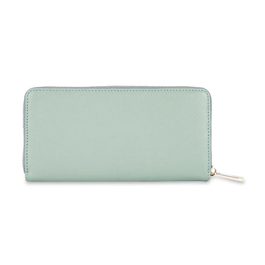 Tommy Hilfiger Vianna Womenbs Vegan Leather Zip Around Wallet Sea Green