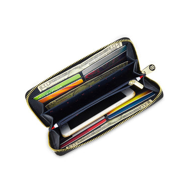 Tommy Hilfiger Vianna Womenbs Vegan Leather Zip Around Wallet Black