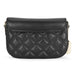 Sugarush Maci Womenbs Vegan Leather Quilted Sling Bag Black