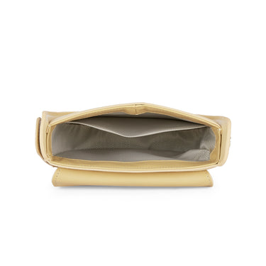 Sugarush Lilian Womenbs Vegan Leather Structured Sling Bag Yellow